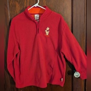 Disney Store Exclusive Brown Winnie The Pooh Vintage Quarter Zip Fleece Size XL